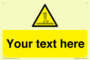 Custom warning artificial waterfall